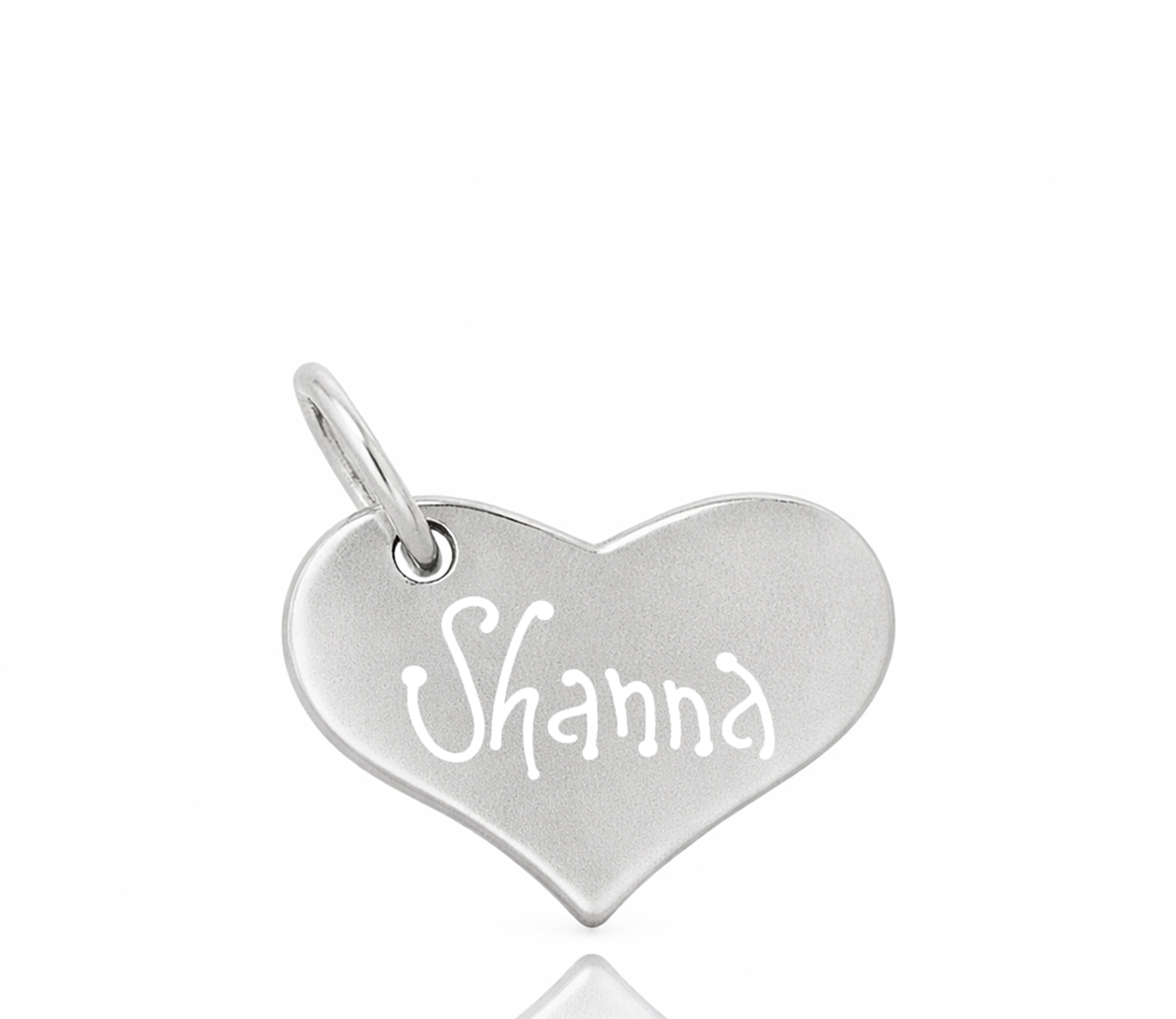 Sterling Silver Heart Carved Tag