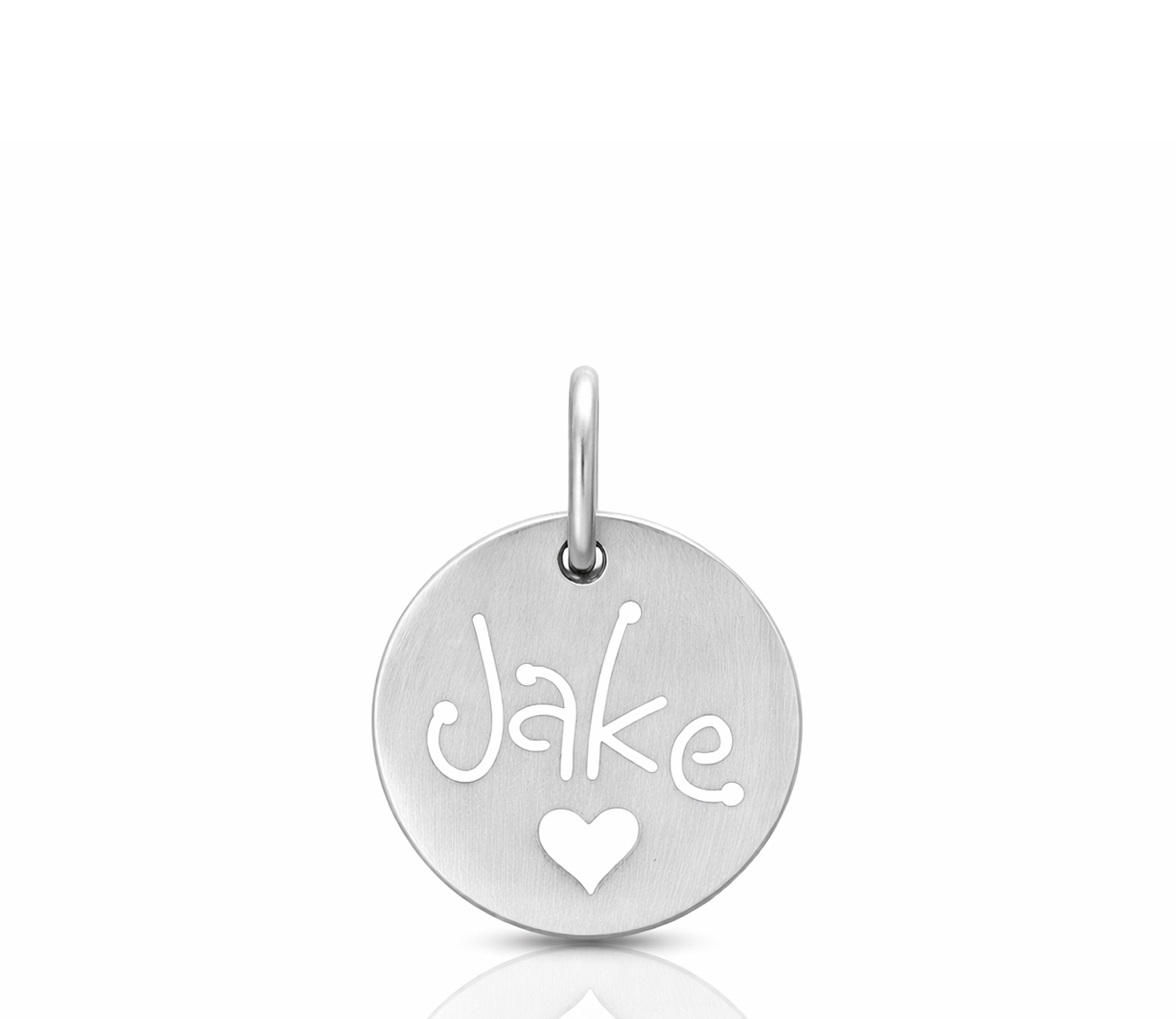 Sterling Silver Carved Tag with Heart