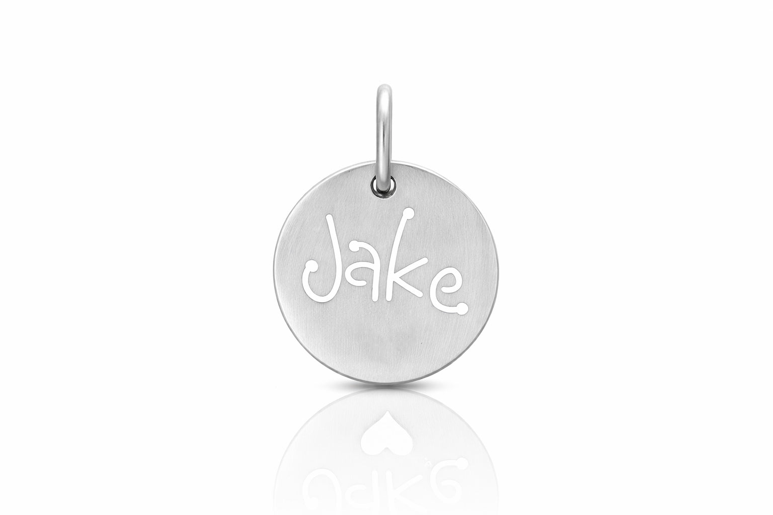 Sterling silver circle name pendant engraved personalized jewelry