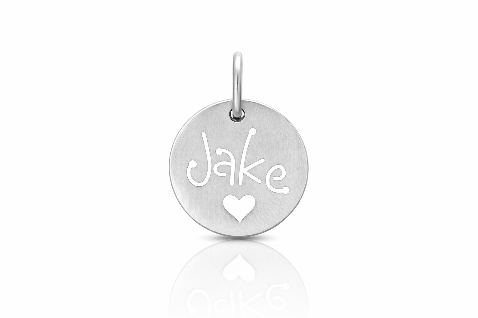 Sterling silver circle name pendant engraved personalized jewelry