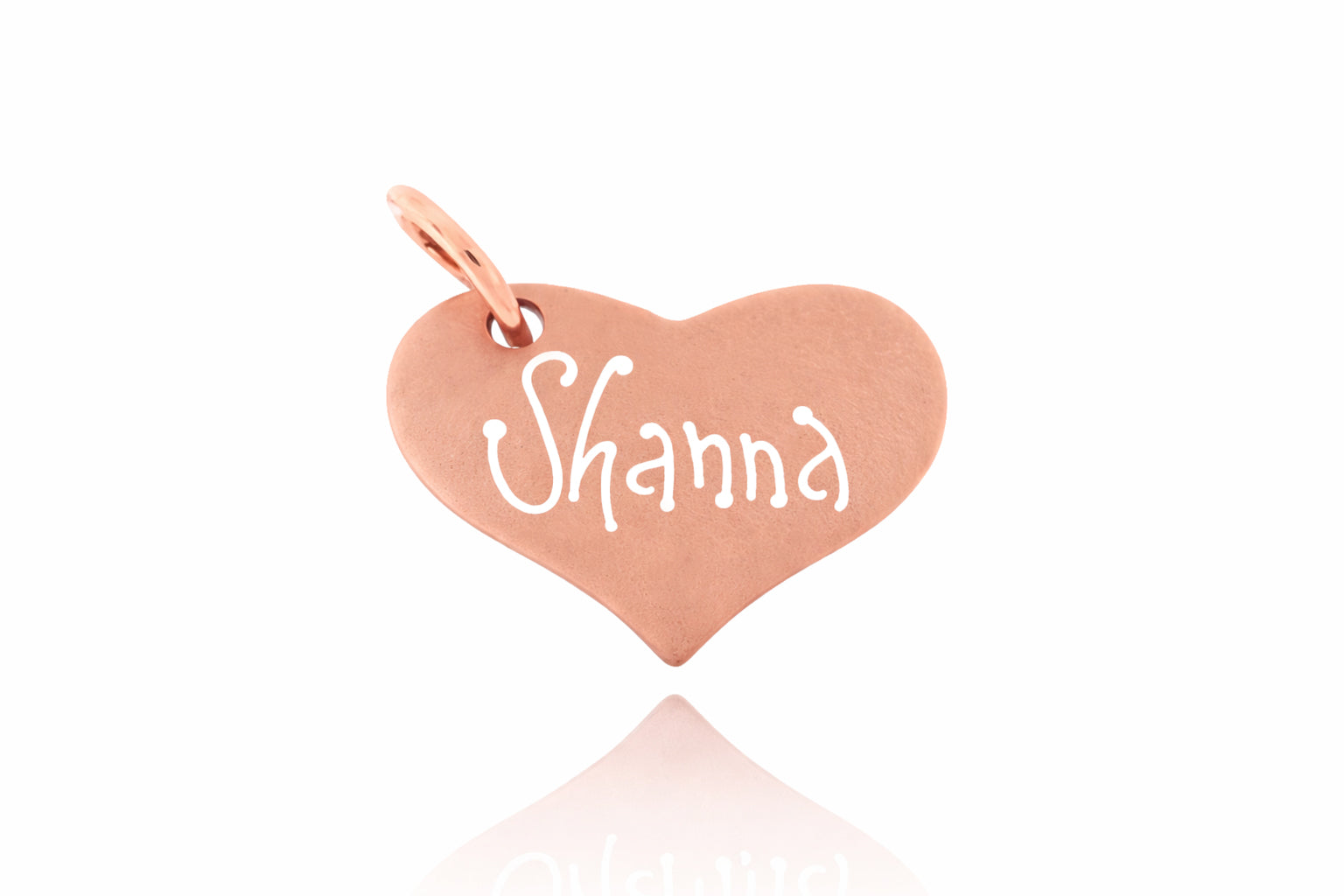 14k rose gold heart name pendant engraved personalized jewelry
