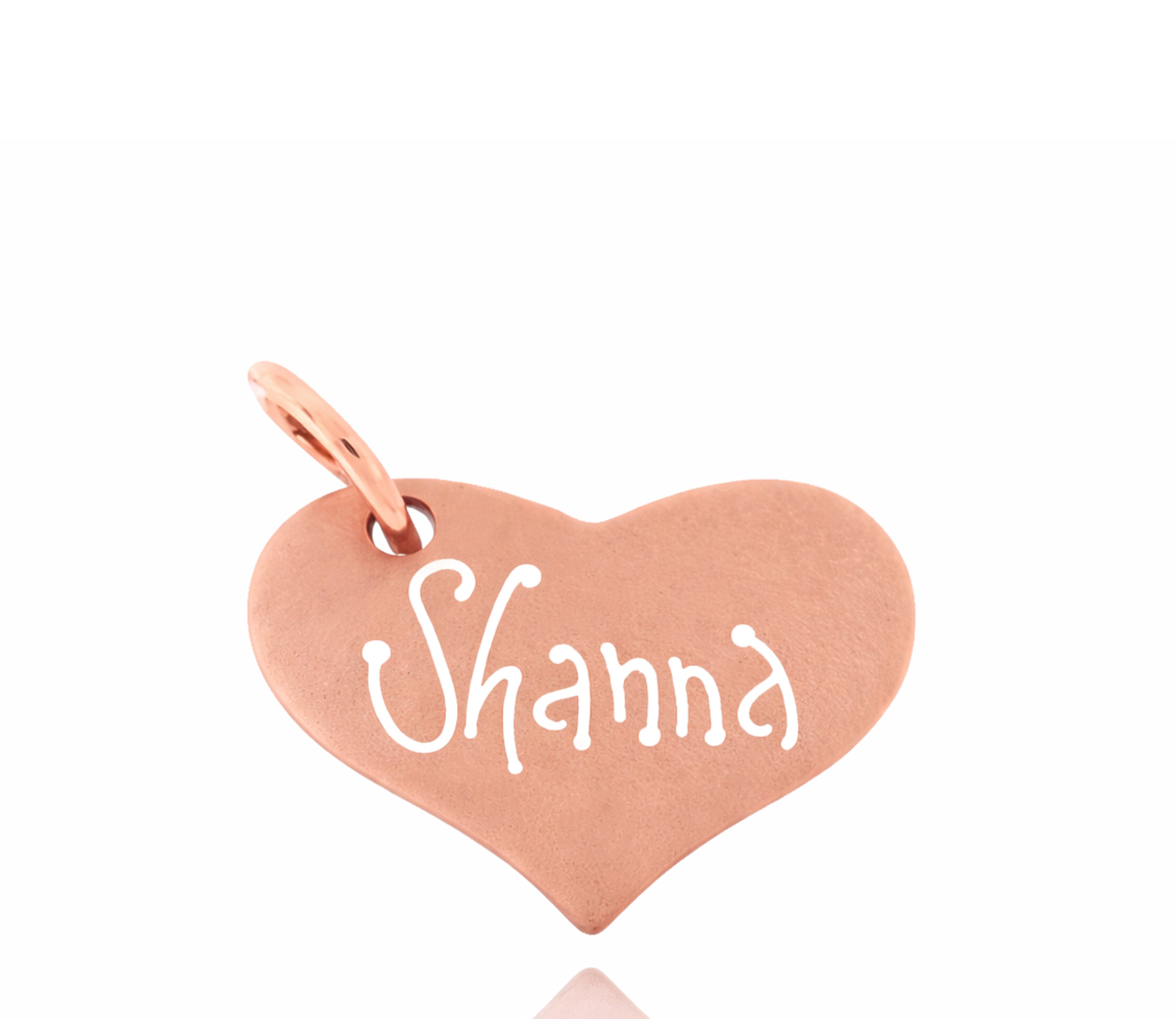 Rose Gold Heart Carved Tag