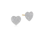 Mini Infinity Heart Stud Earrings