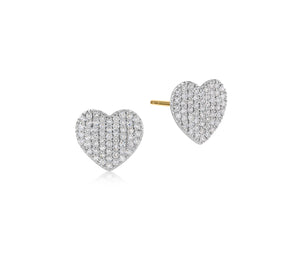 Mini Infinity Heart Stud Earrings
