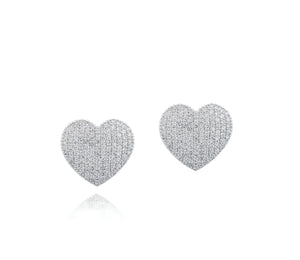 Mini Infinity Heart Stud Earrings