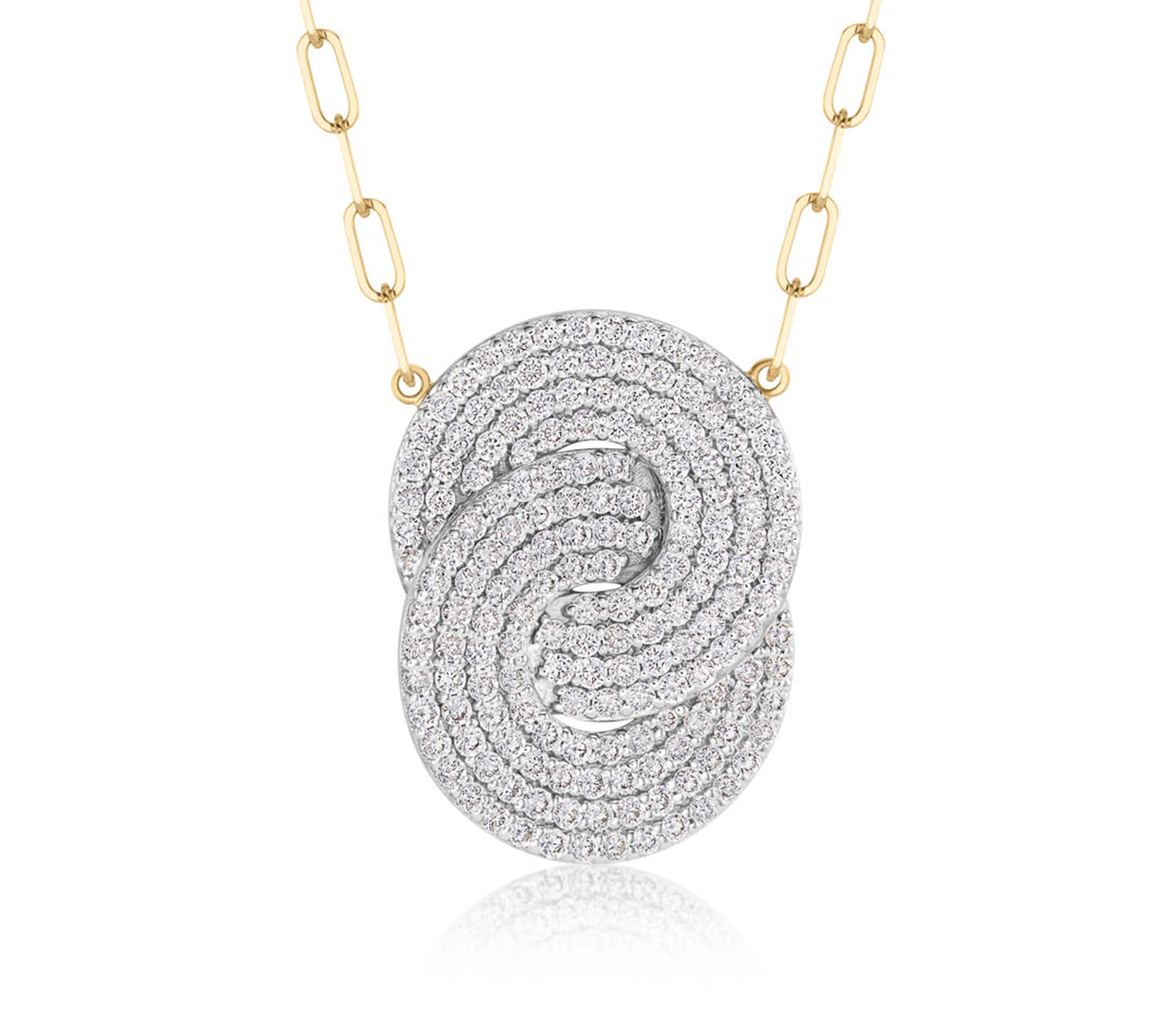 Diamond Large Double Interlocking Necklace