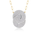 Diamond Large Double Interlocking Aura Necklace