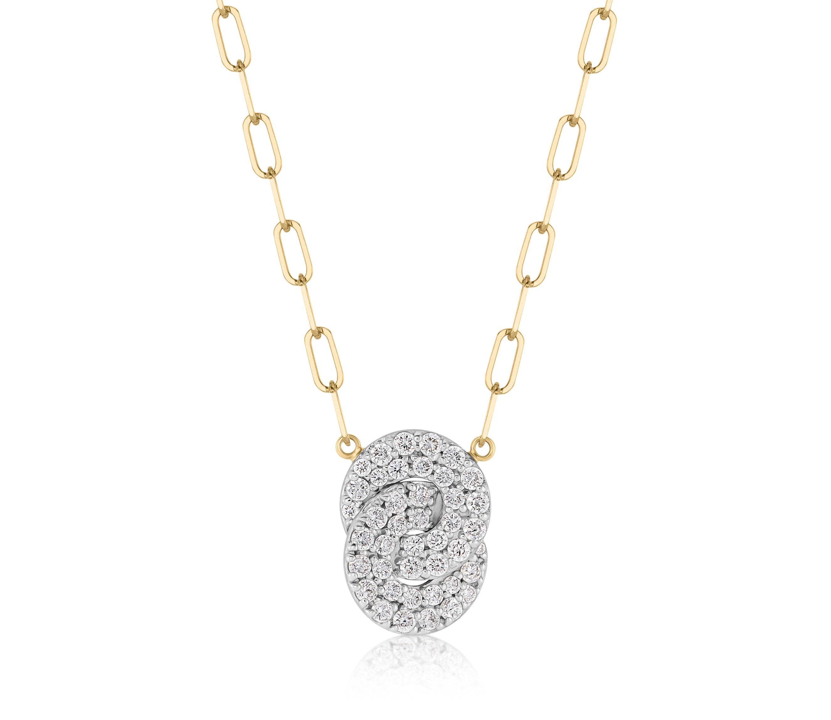 Diamond Double Interlocking Aura Necklace