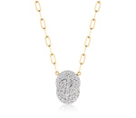 Diamond Double Interlocking Aura Necklace