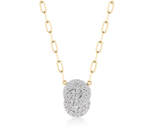 Diamond Double Interlocking Aura Necklace