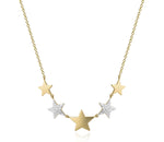 Alternating Five Star Infinity Necklace