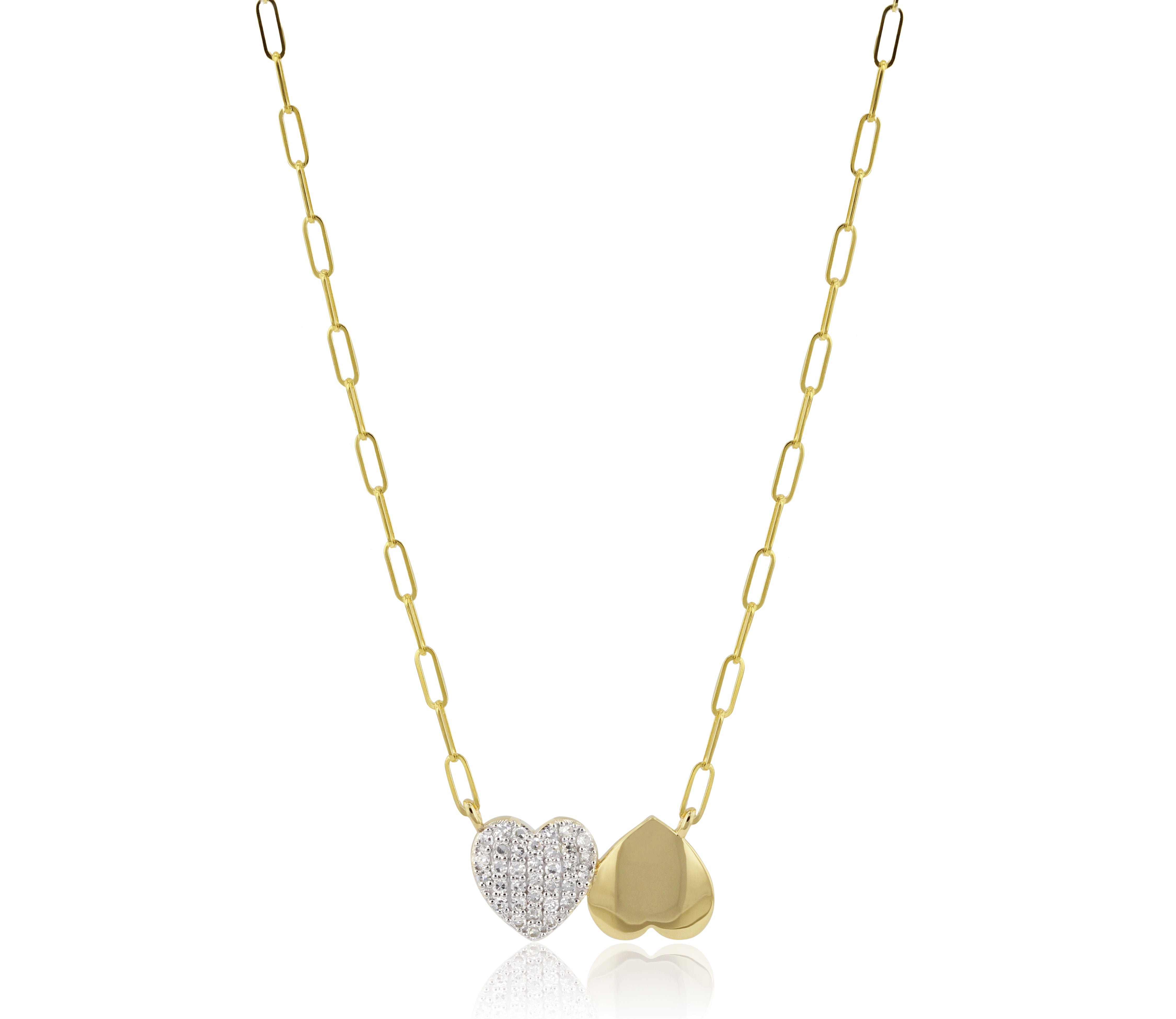 Double Heart Mini Necklace