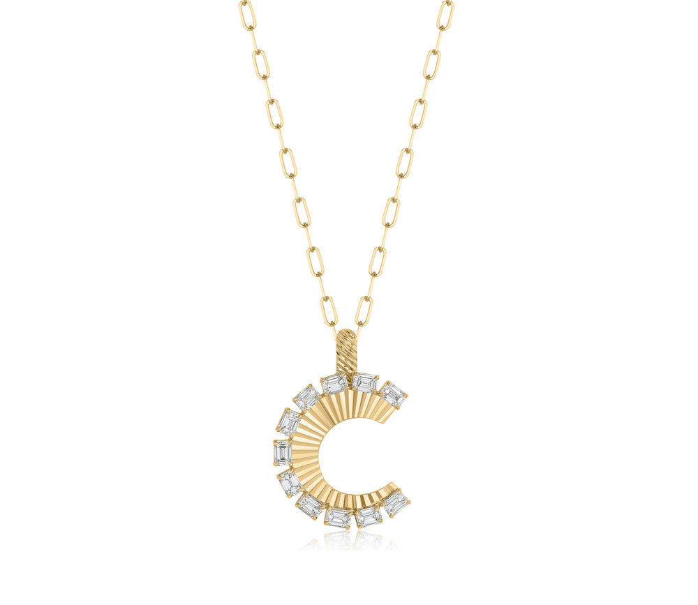 Aura Emerald Fan Necklace