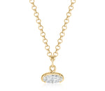 Oval Knife Edge Necklace