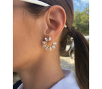 XL Pear Diamond Fan Earrings