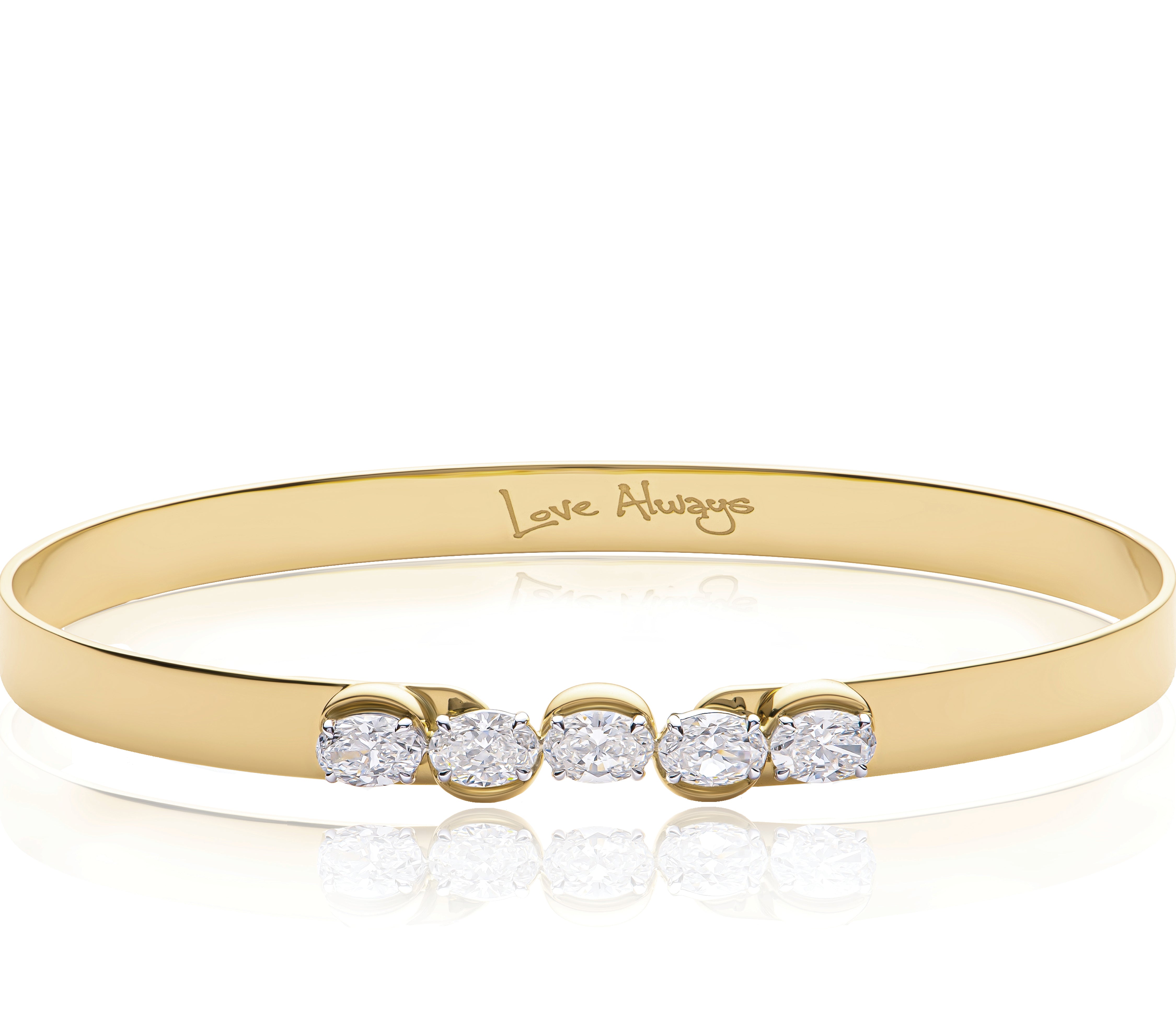 Oval Diamond Half Cuddle Love Always Bracelet