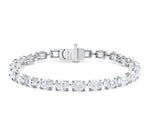 Oval Diamond E-W Line Bracelet