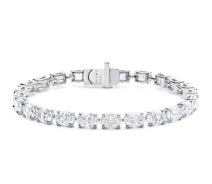 Oval Diamond E-W Line Bracelet