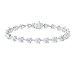 Pear Diamond E-W Line Bracelet