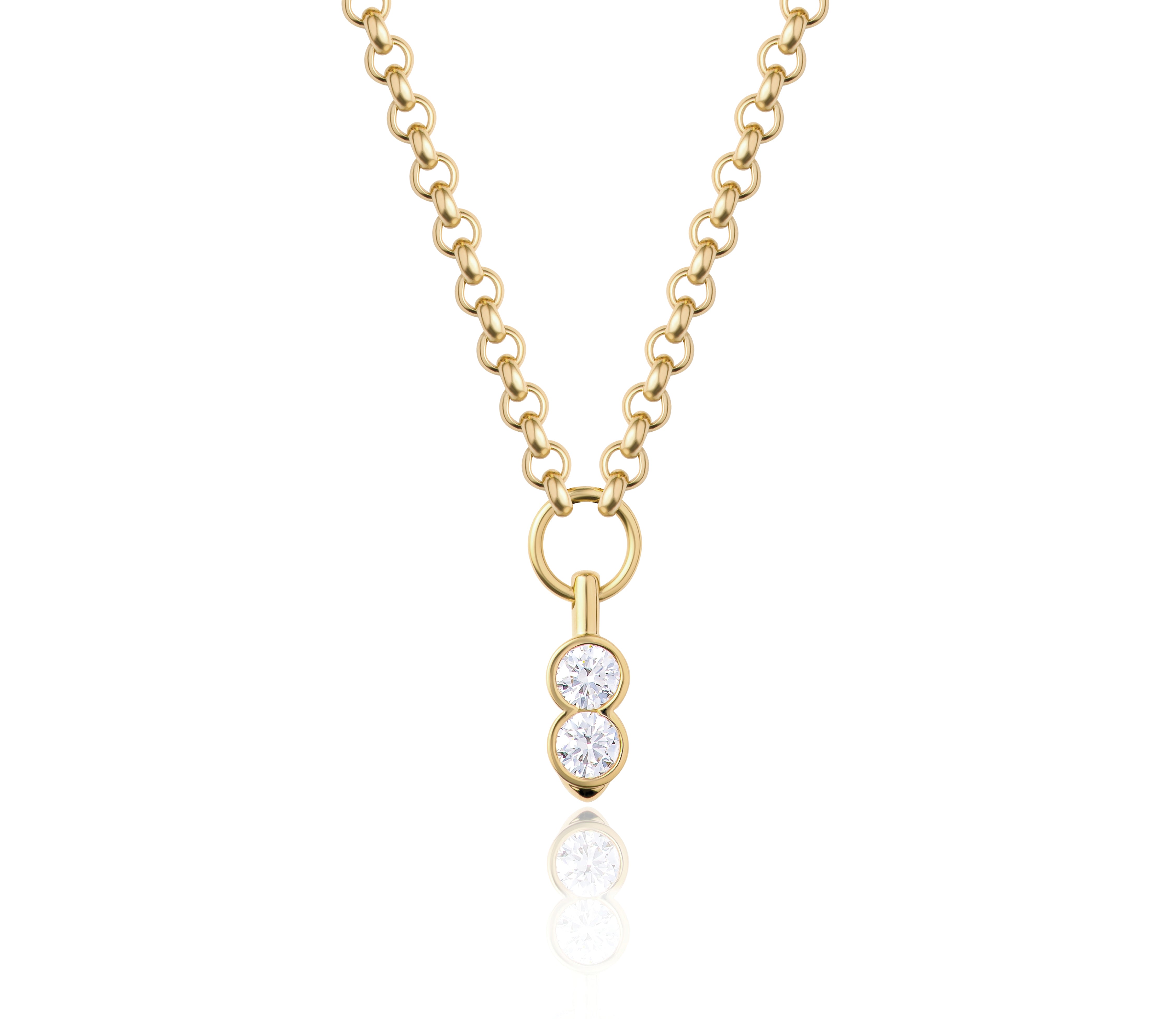 Round Cuddle Double Tip Necklace