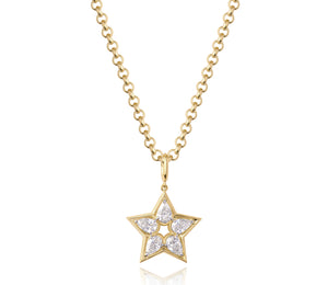 
                
                    Load image into Gallery viewer, Pear Shape Star Necklace
                
            