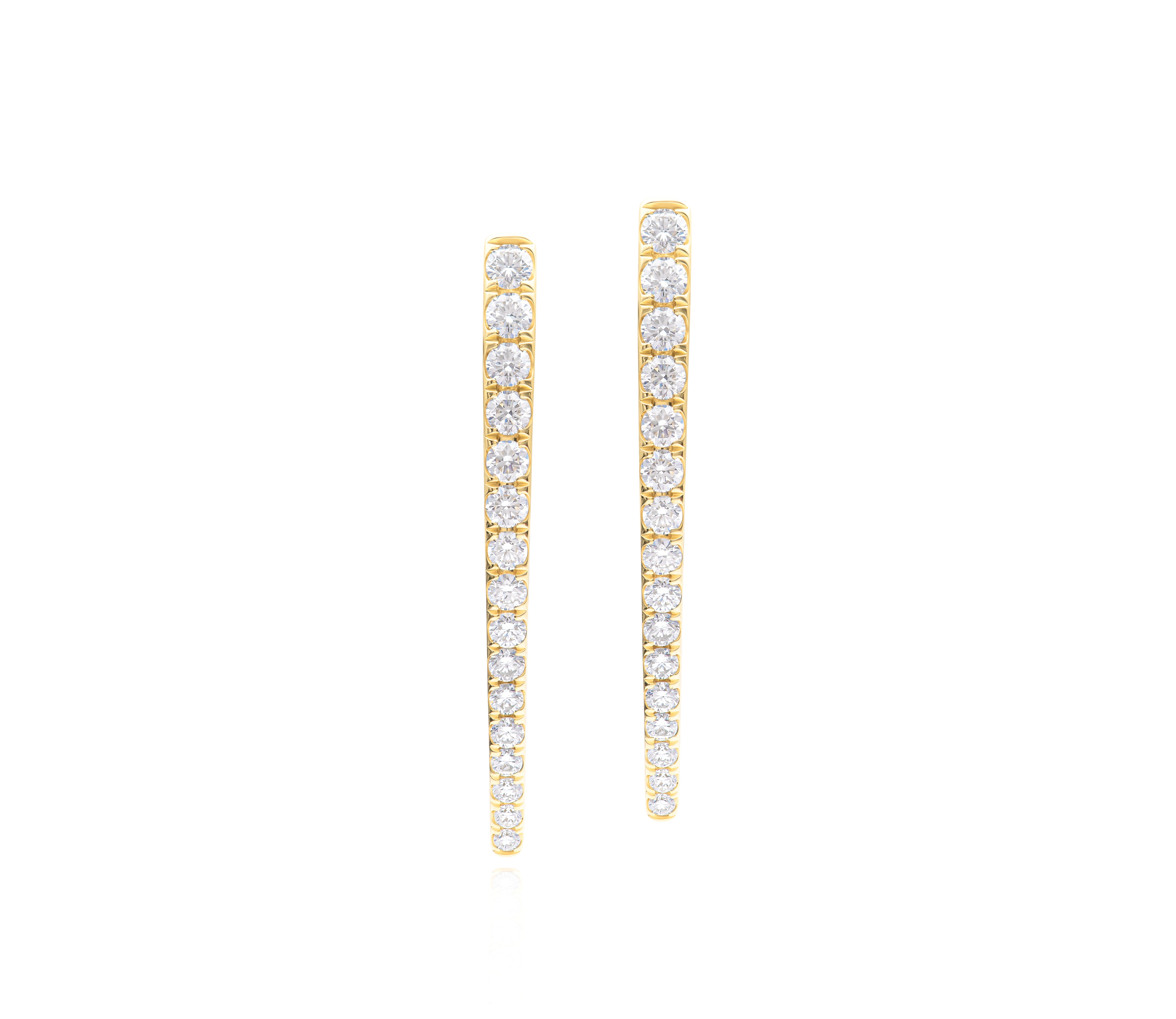 Graduated French Pave Long Studs