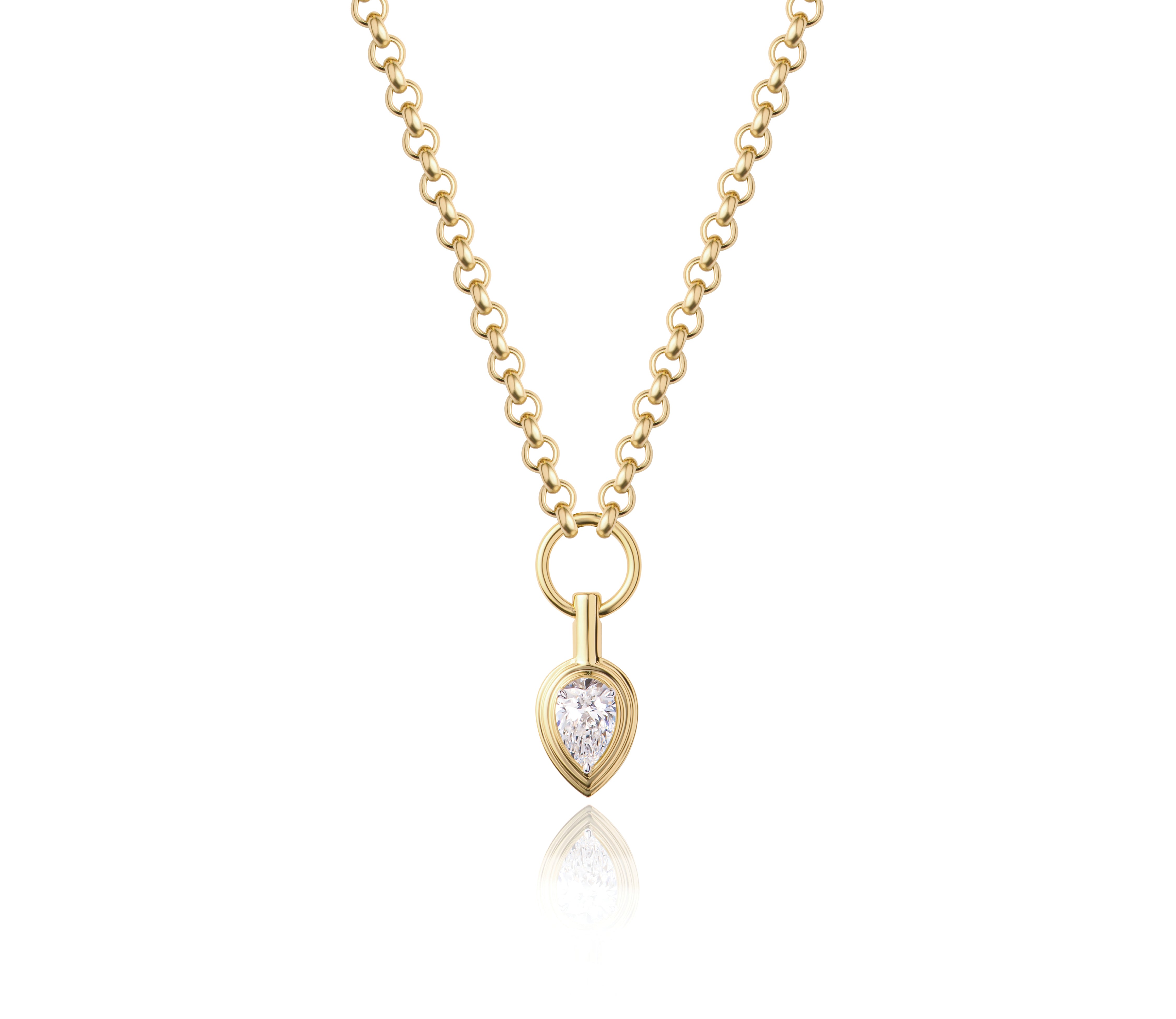 Pear Layered Drop Necklace