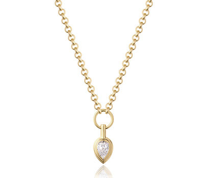 Pear Layered Drop Necklace
