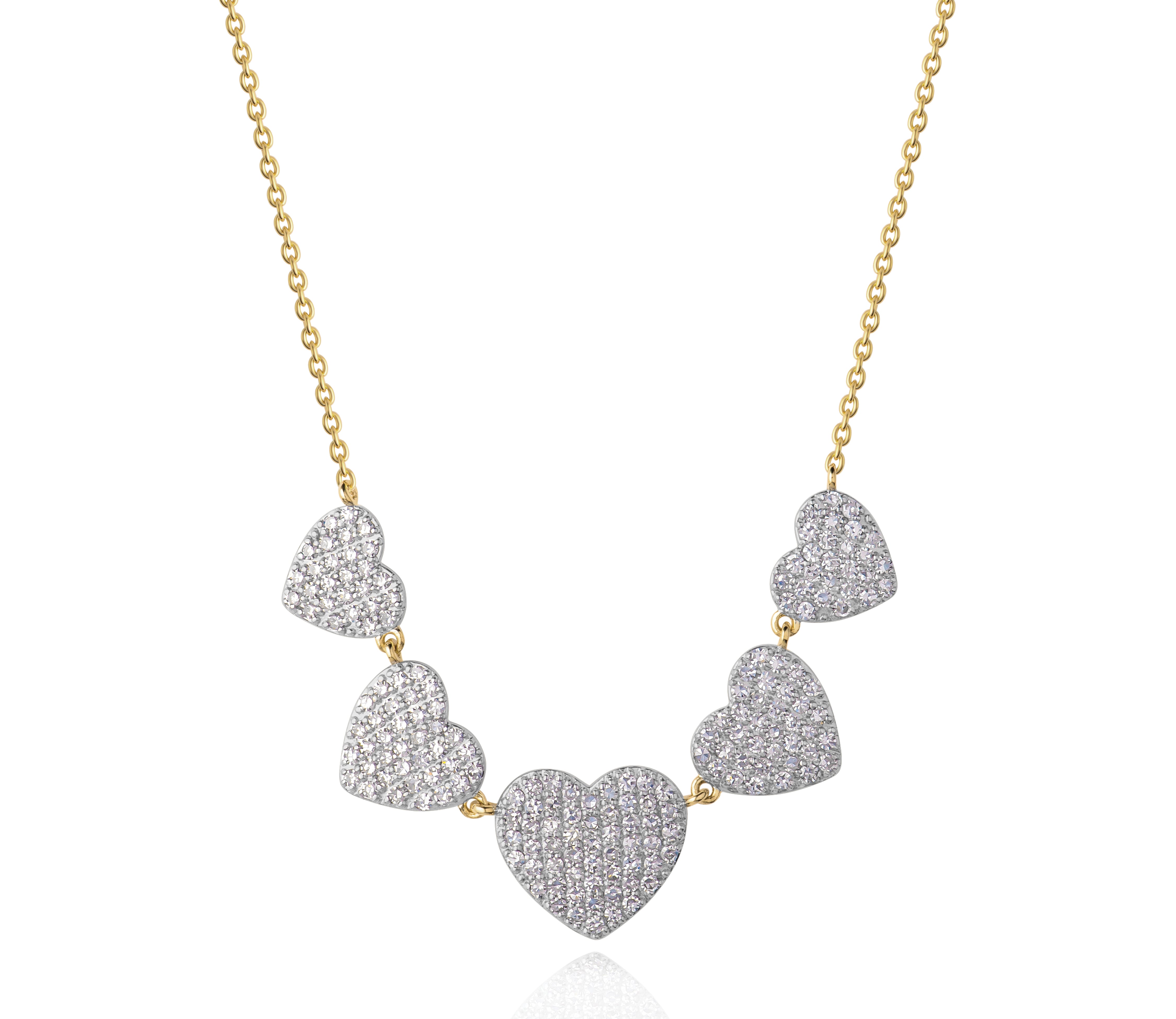 Five Heart Infinity Necklace