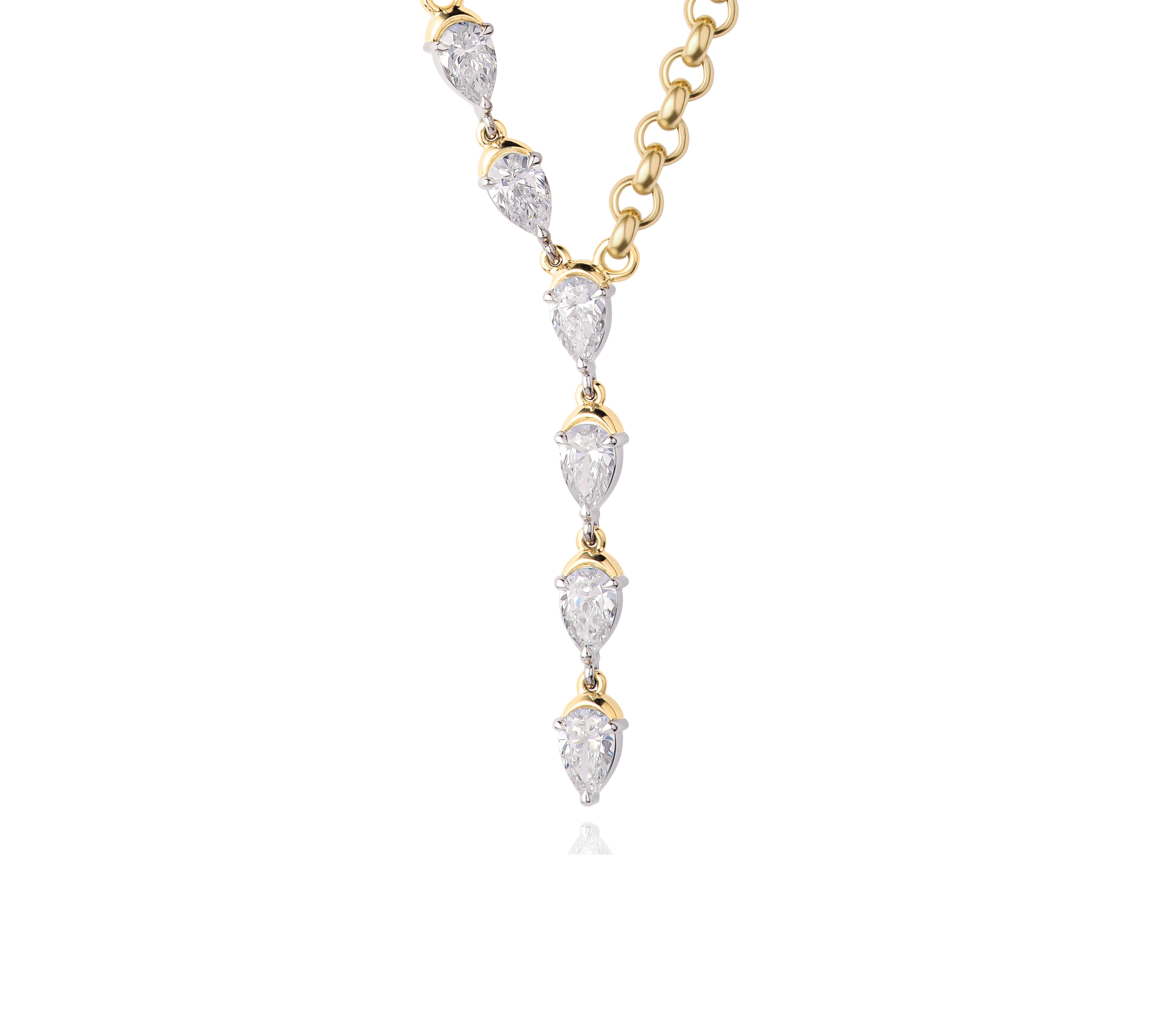 Pear Cuddle Six Station Y-Necklace