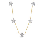 Five Station Forget-Me-Not Petite Necklace