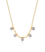 Five Station Offset Mini Infinity Necklace