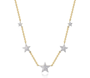 
                
                    Load image into Gallery viewer, Graduated Five Star Infinity Necklace
                
            