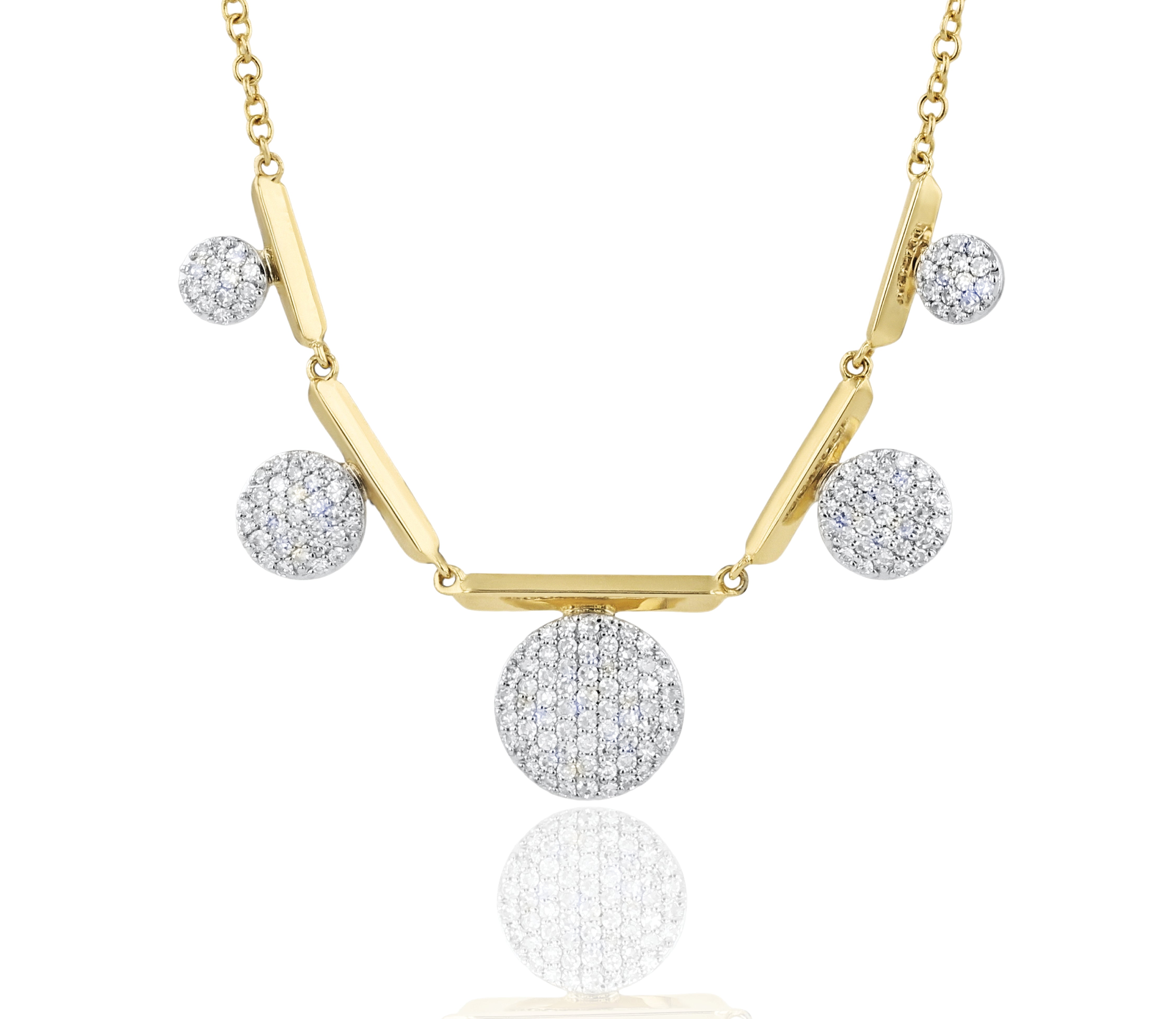 Large Graduated Infinity Offset Station Necklace