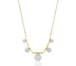 Large Graduated Infinity Offset Station Necklace