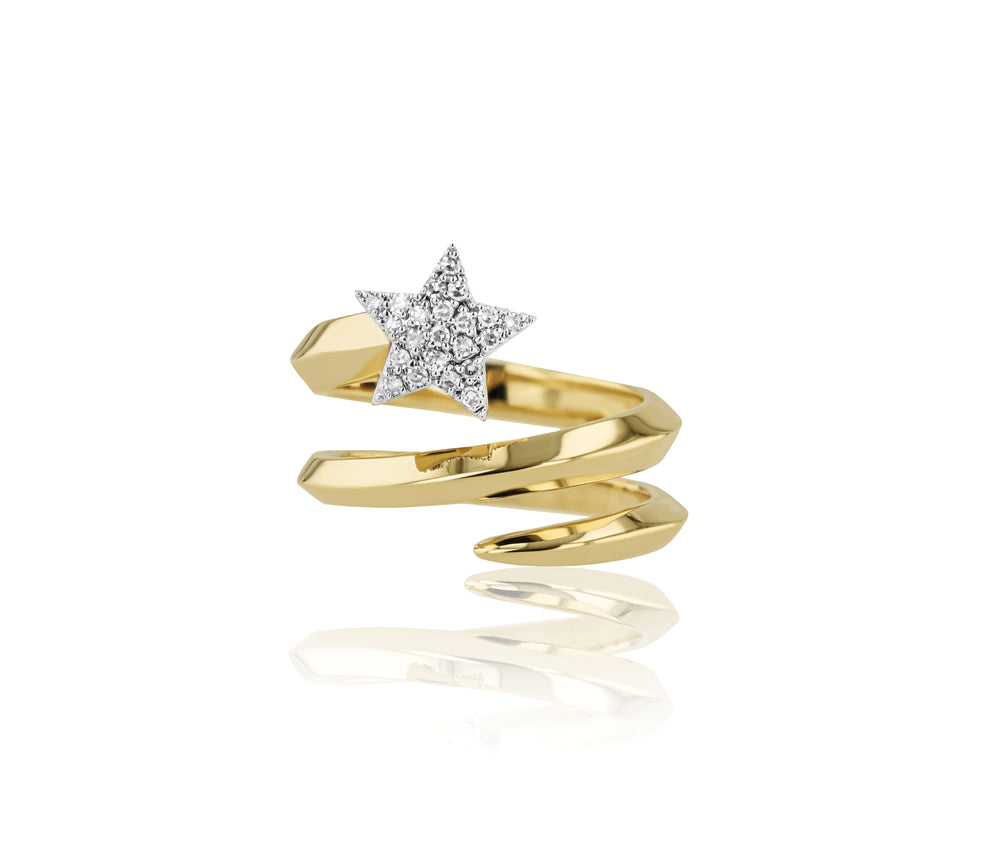 Infinity Star Double Wrap Knife Edge Ring