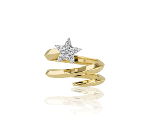 
                
                    Load image into Gallery viewer, Infinity Star Double Wrap Knife Edge Ring
                
            