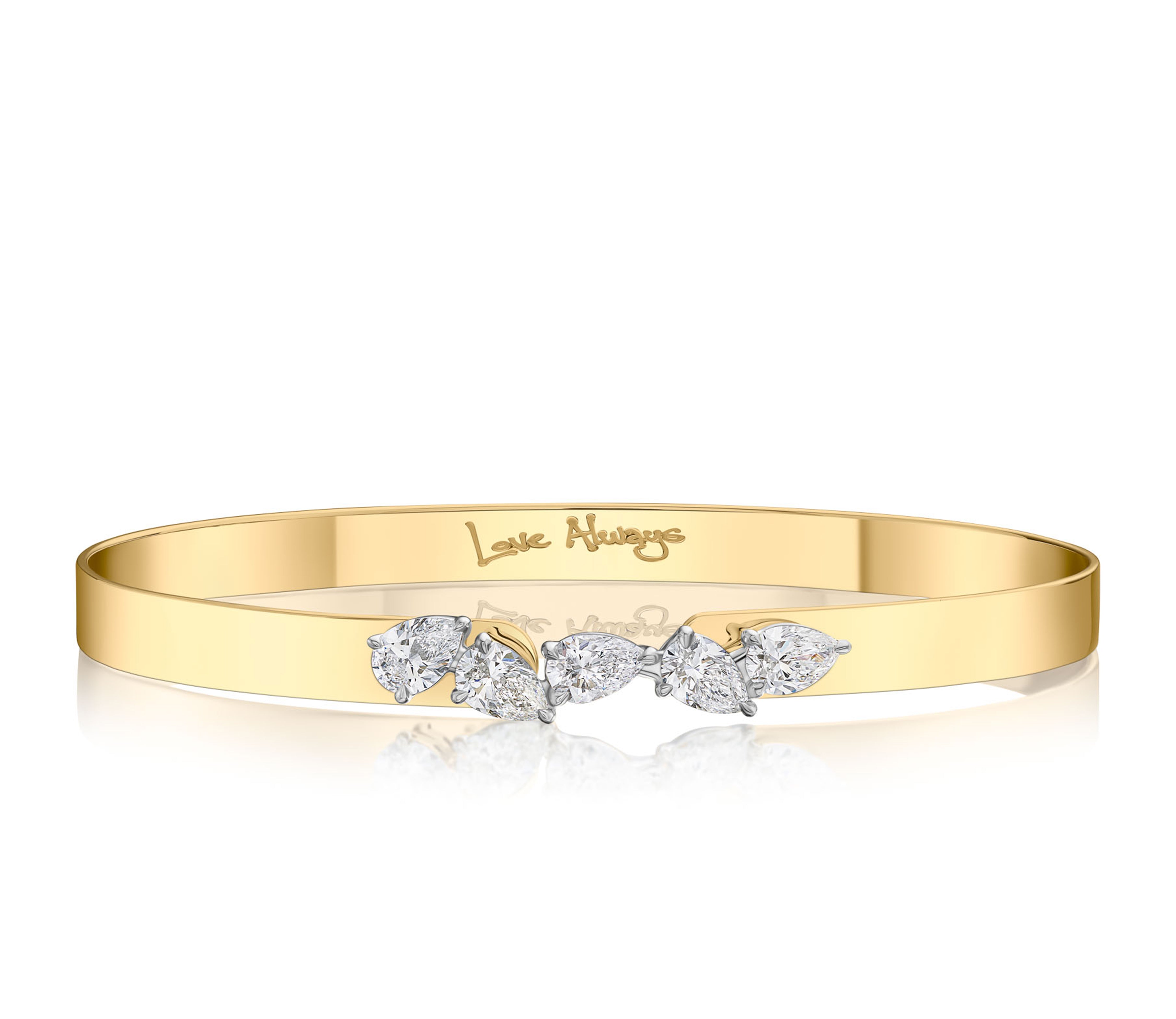 Angled Pear Love Always Bracelet