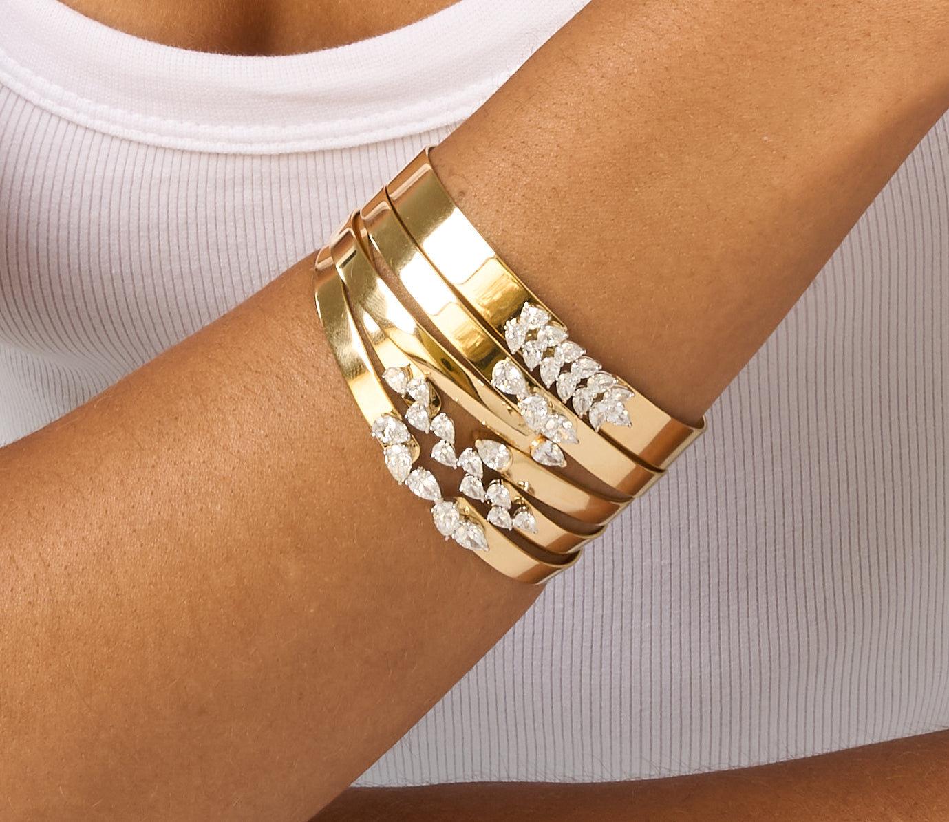 Triple Angled Pear Love Always Bracelet