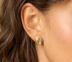 Pear Shape Diamond Yin Yang Studs