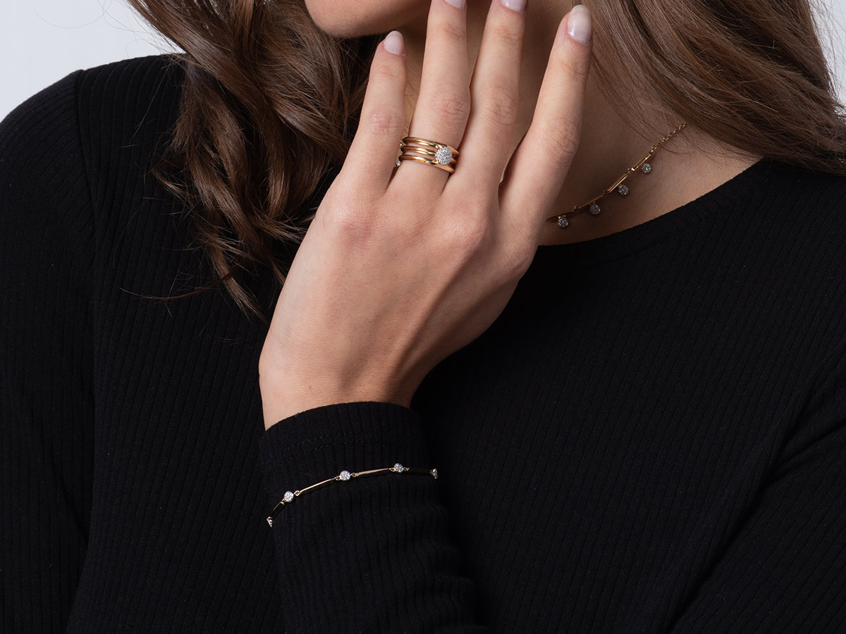 Knife Edge Micro Infinity Line Bracelet