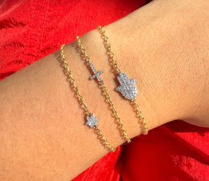 Inifnity Star Of David Chain Bracelet
