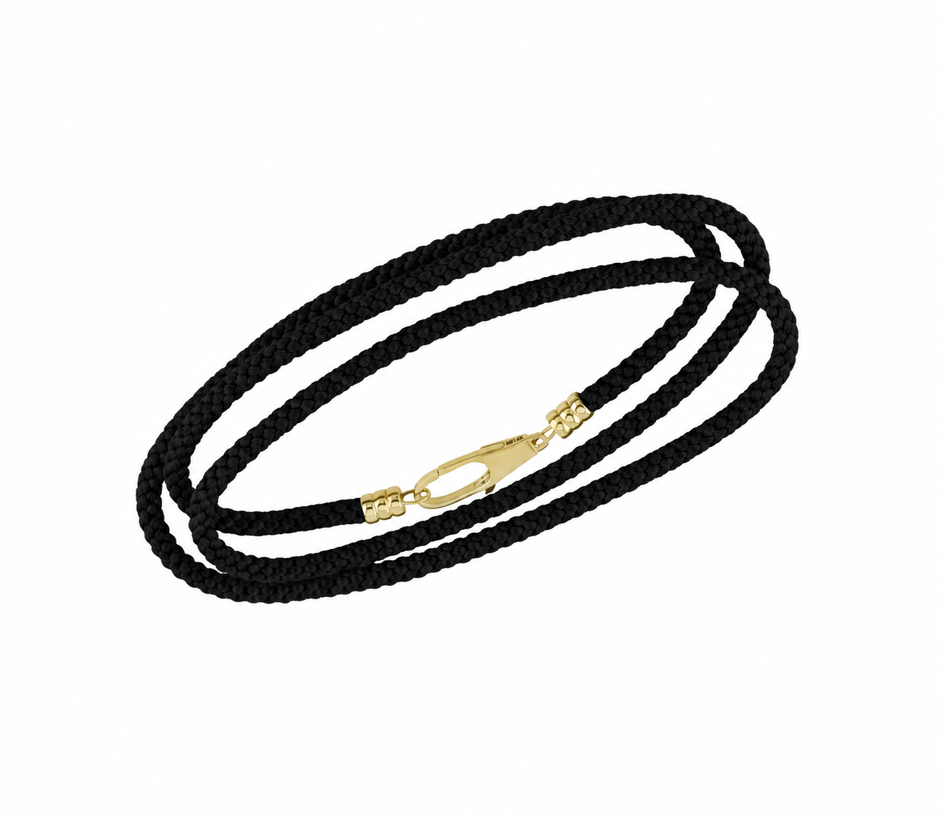 Black Kumihimo Silk Rope with Clasp