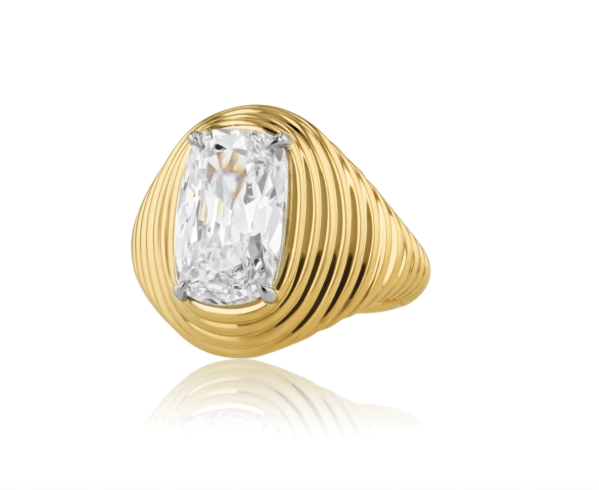 Layered Cushion Diamond Ring