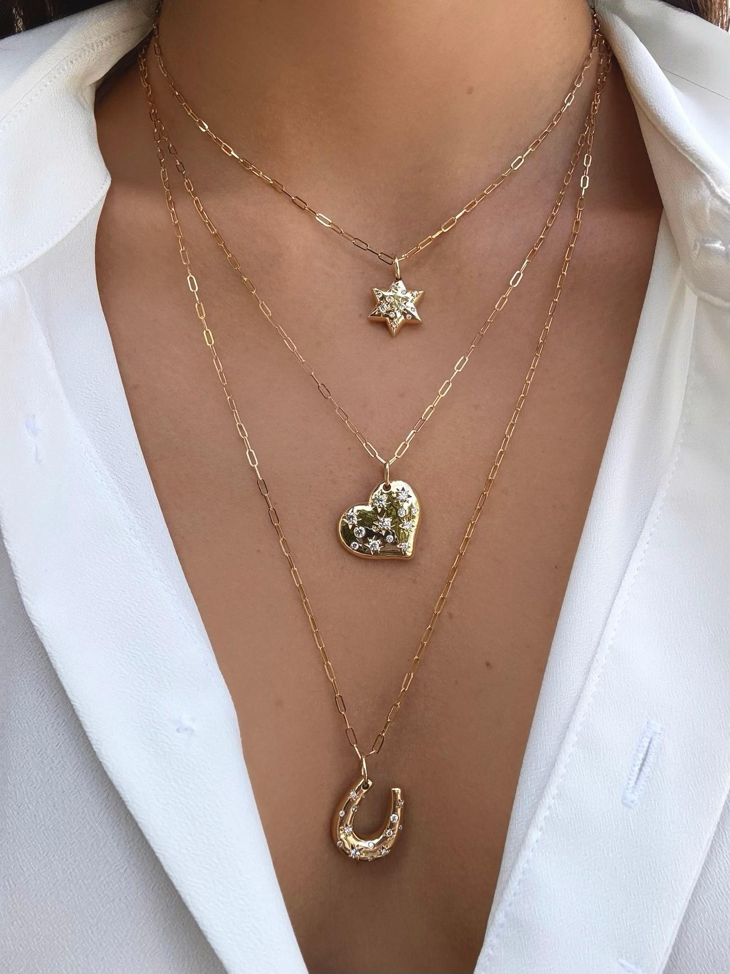 Celeste 18mm Horseshoe Necklace