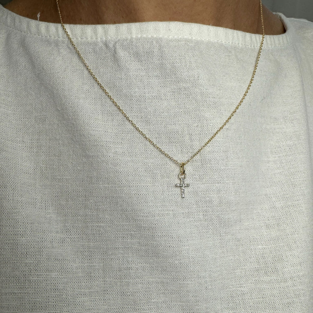 Micro Infinity Cross Necklace