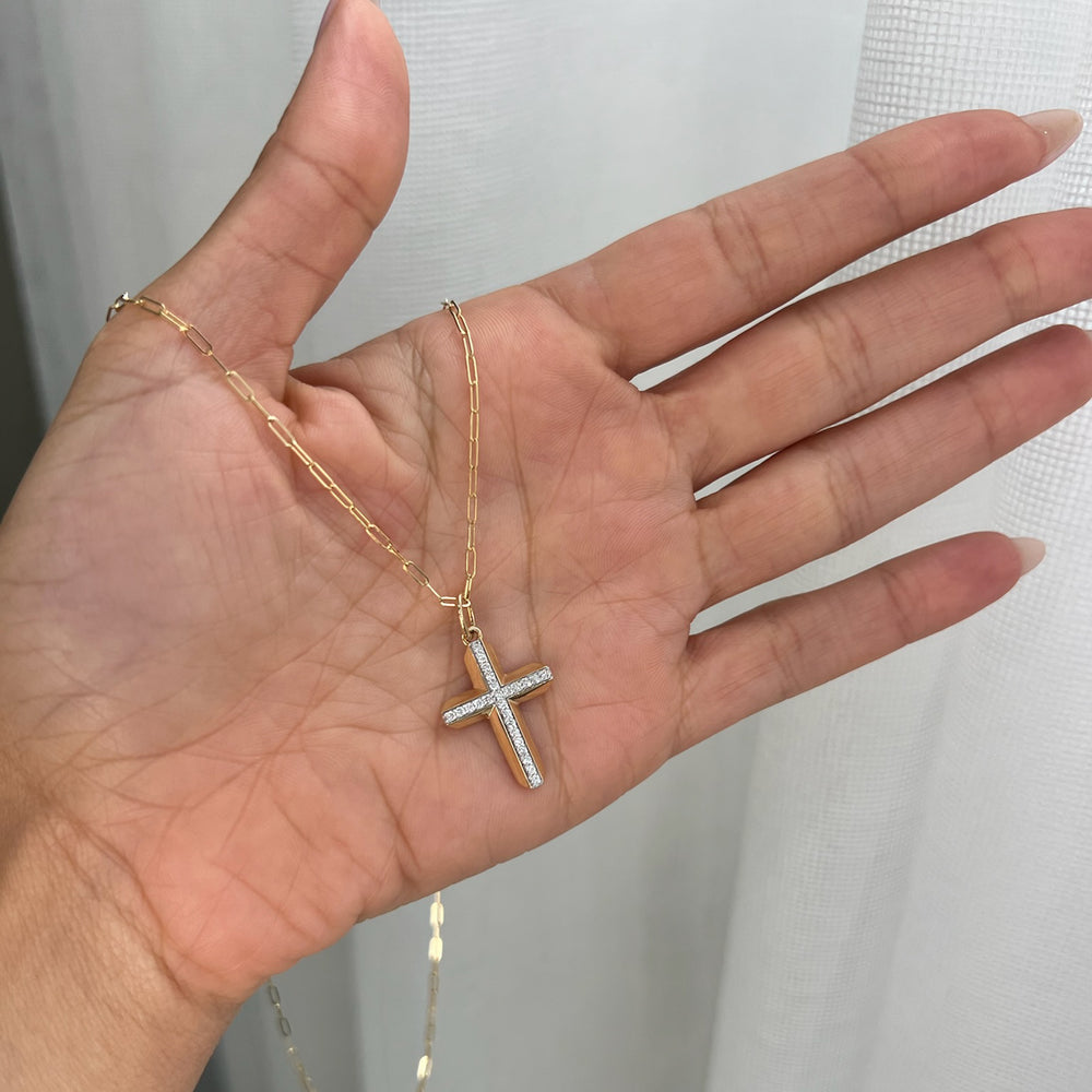 Knife Edge Cross Necklace