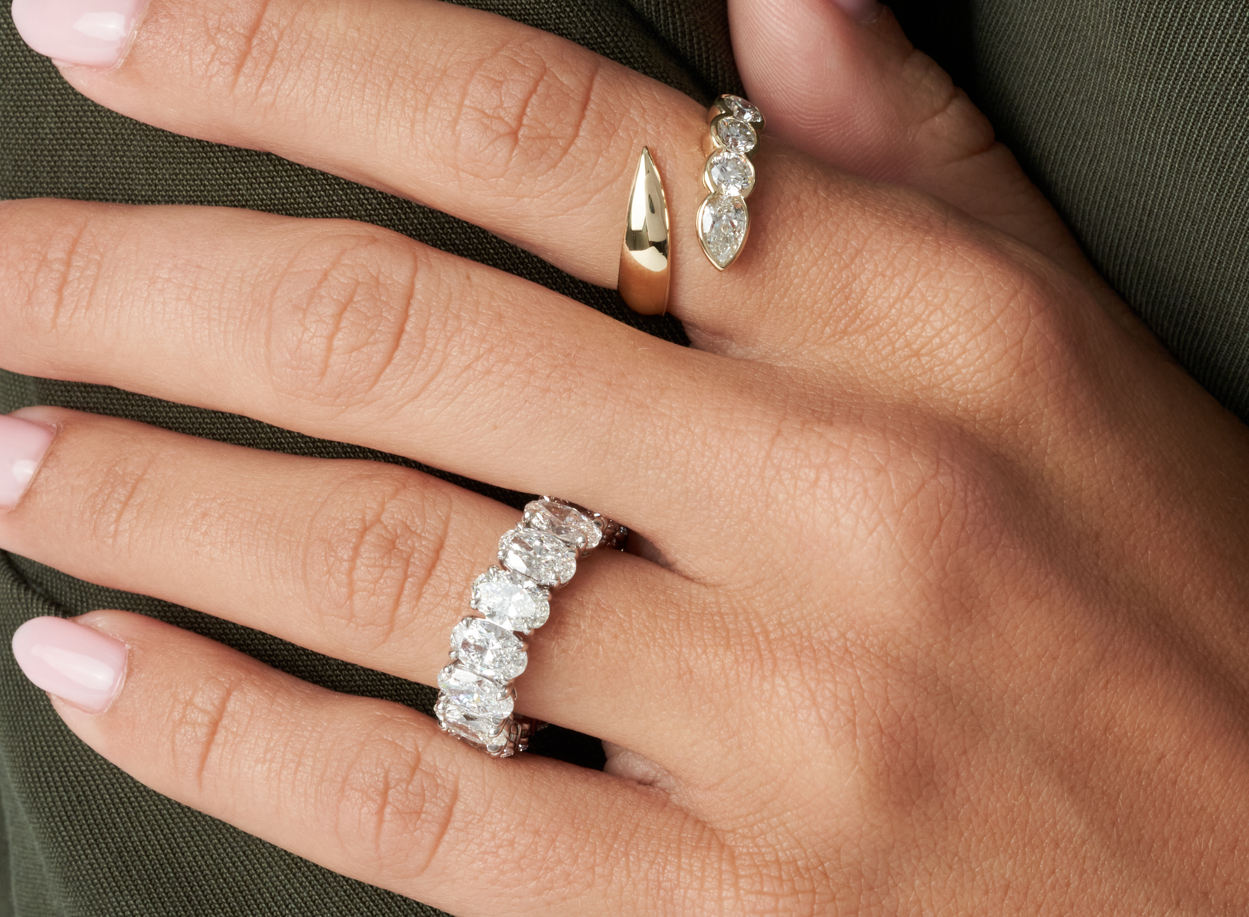 7.55 TCW Oval Diamond Eternity Band