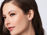 Round and Pear Stud Earrings