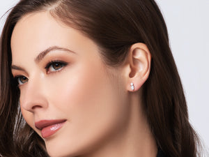 
                
                    Load image into Gallery viewer, Round and Pear Stud Earrings
                
            